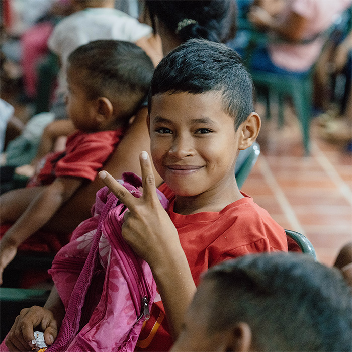 Smiling Venezuelan child