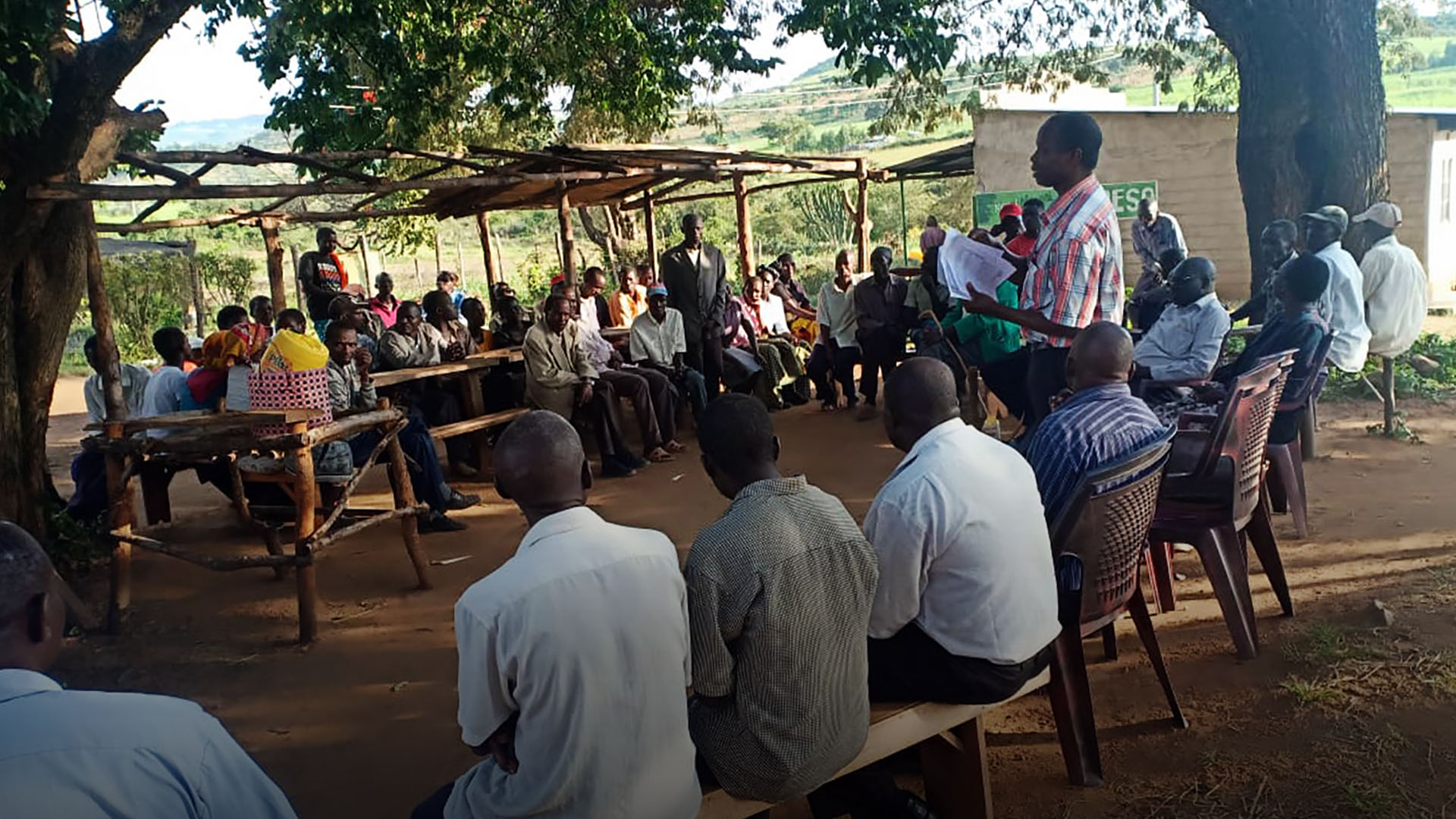 Man teaching in rural areas