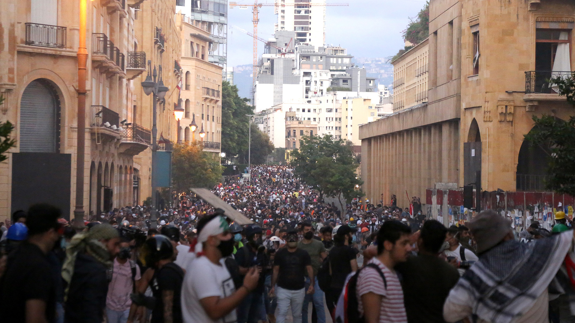 Revolution, protests and confrontations in Beirut, Lebanon