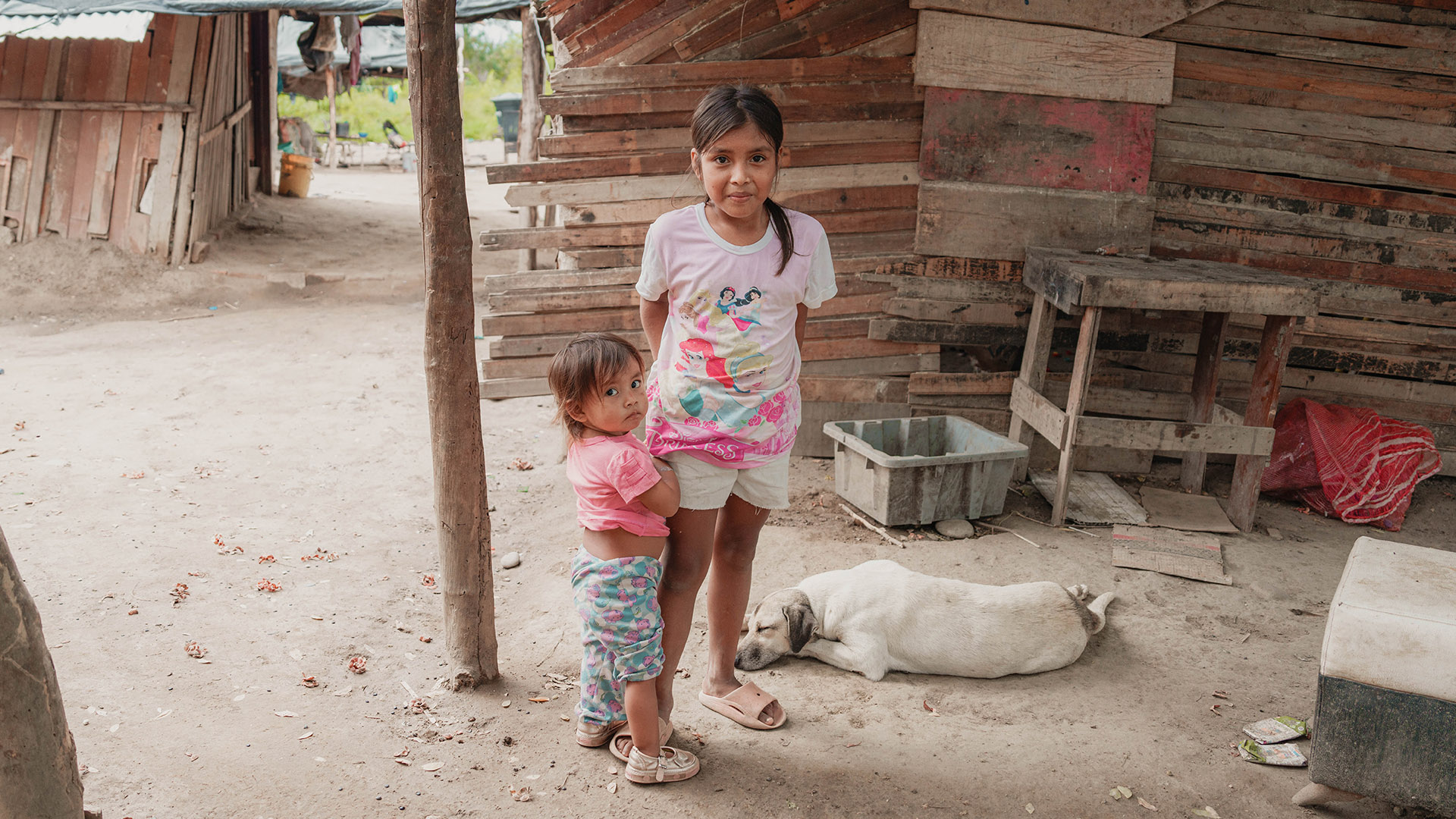 Venezuelan refugees in Colombia, photographed by the World Challenge team. One in four of these refugees are children.