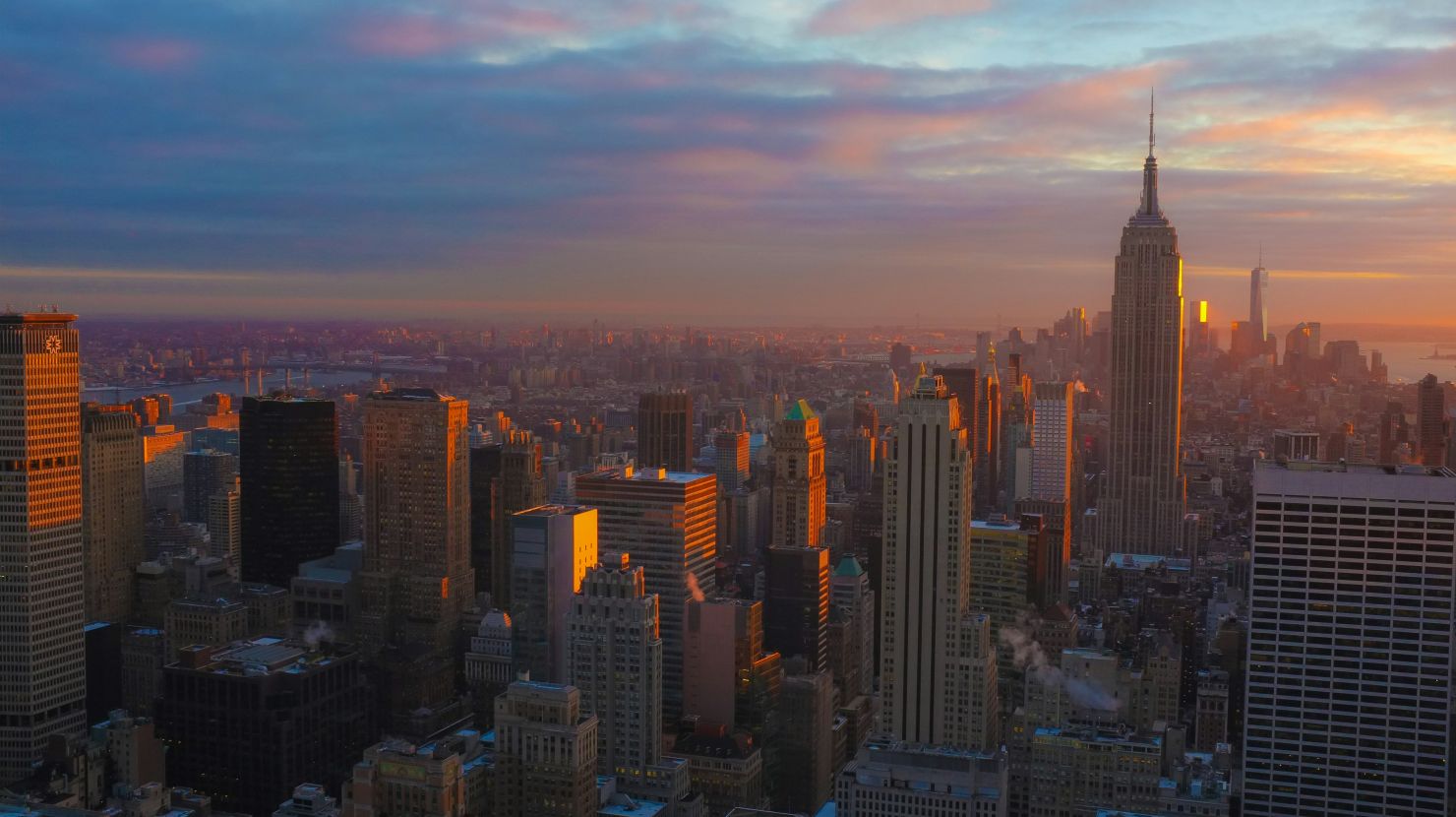 Nyc Skyline at dusk