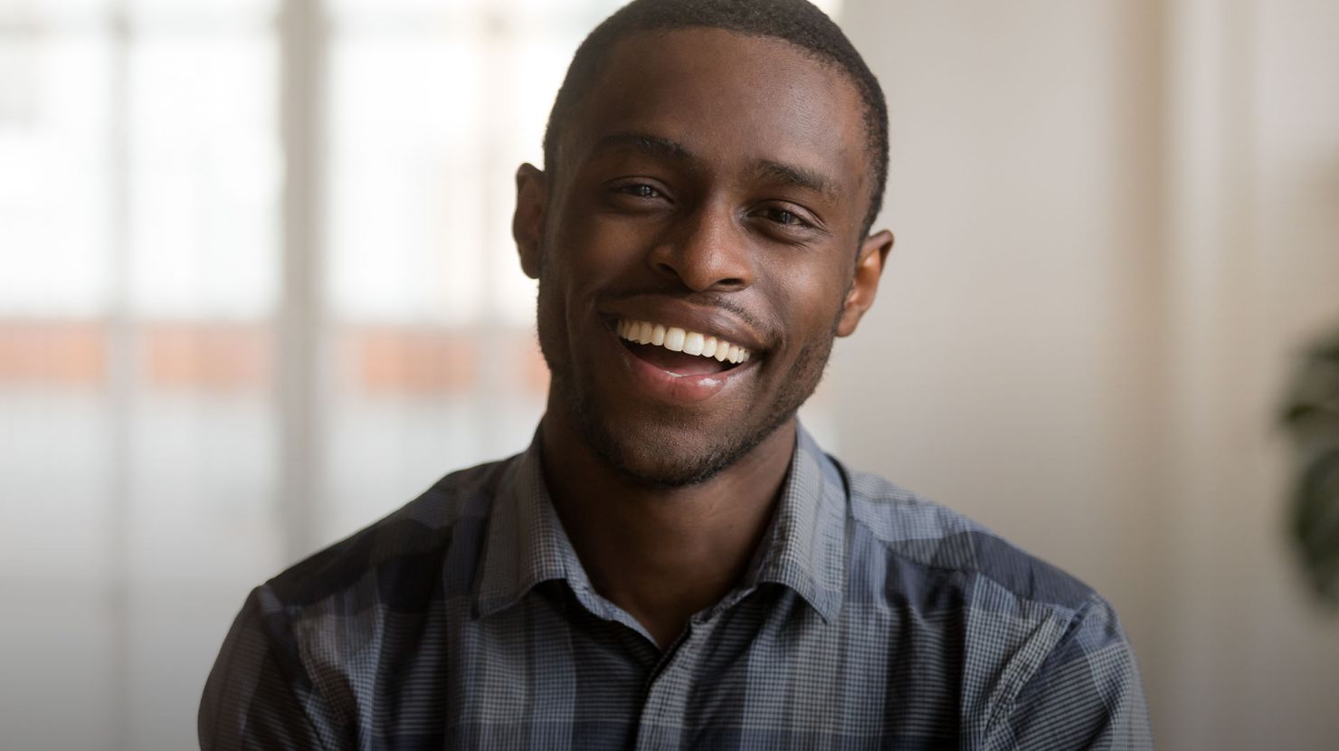 Man smiling and free