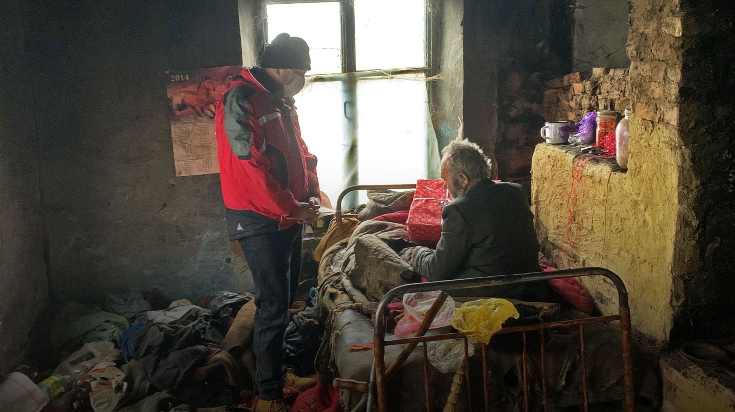 Man with Widow in Shack