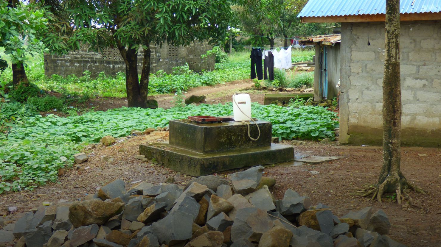 Landscaped house in village