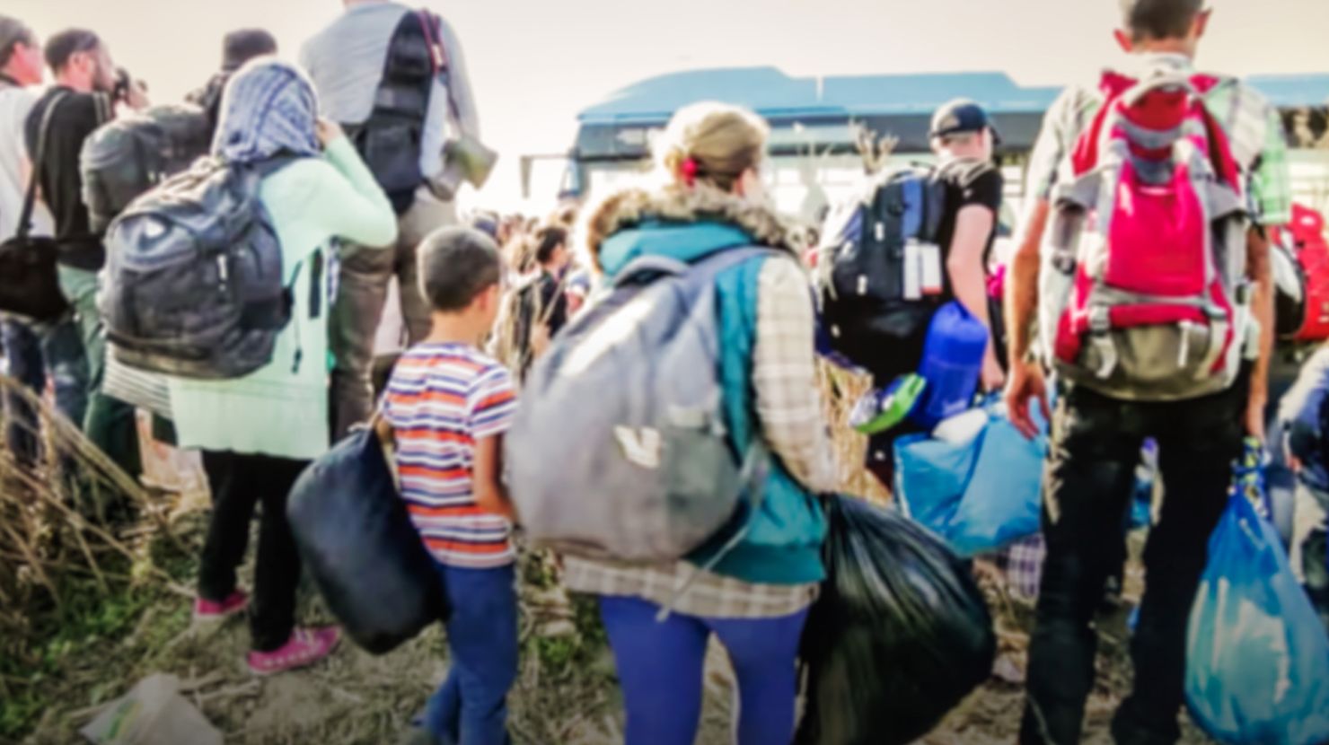 Image of refugees fleeing