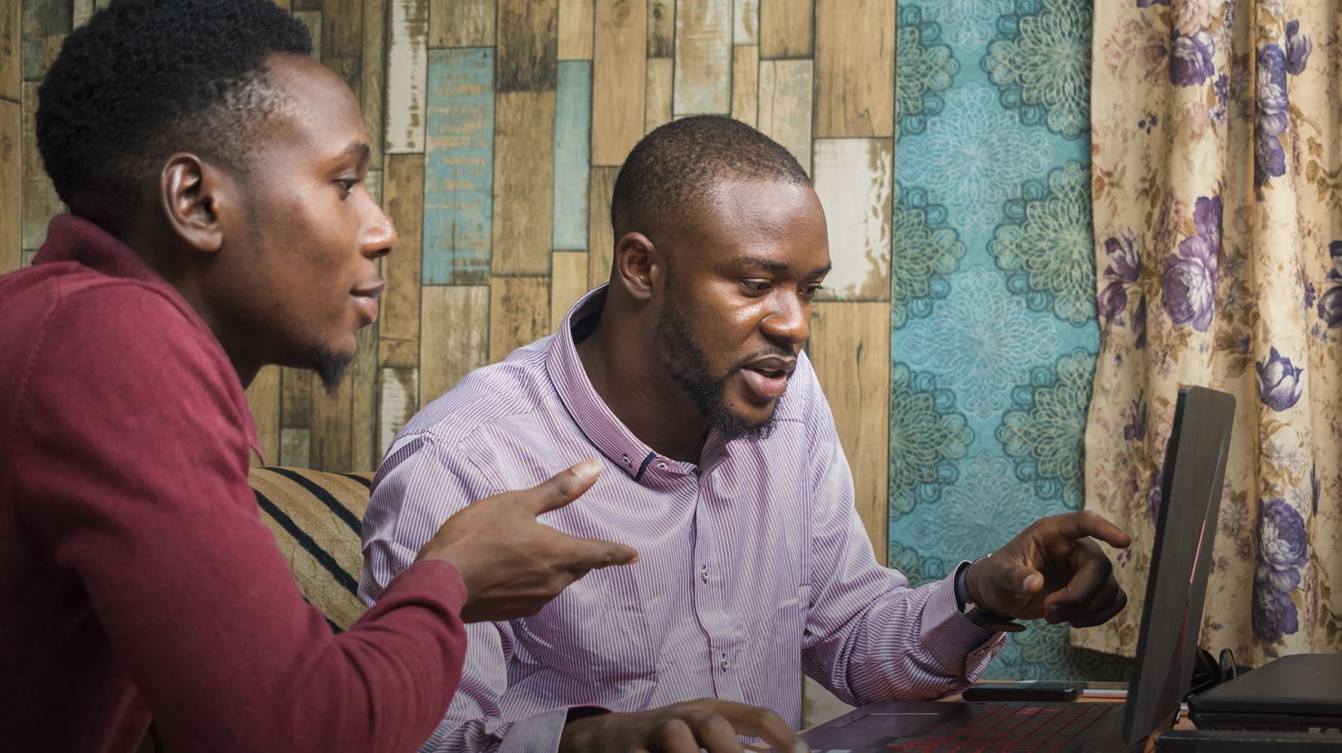 men talking