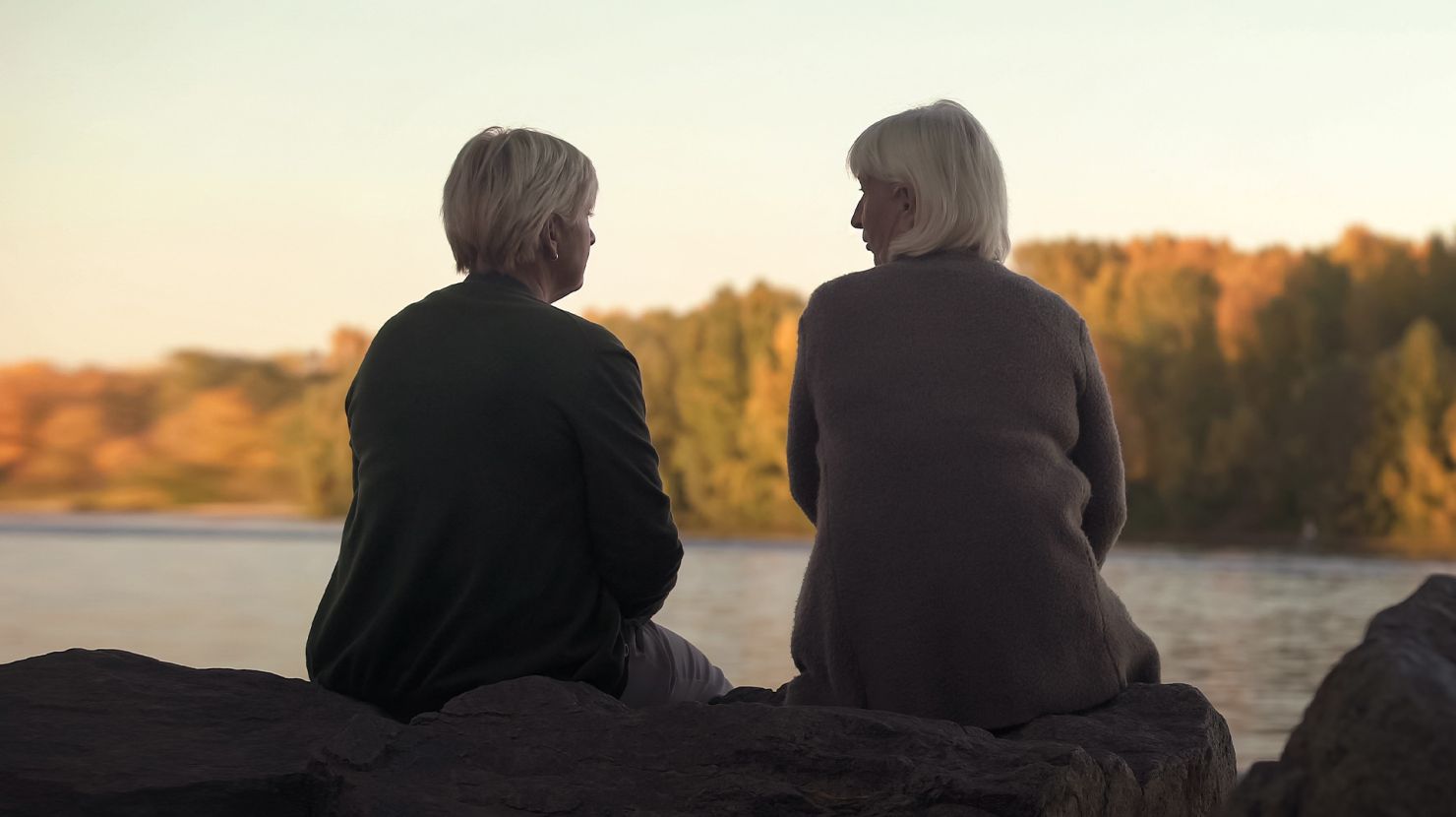 two women sitting together