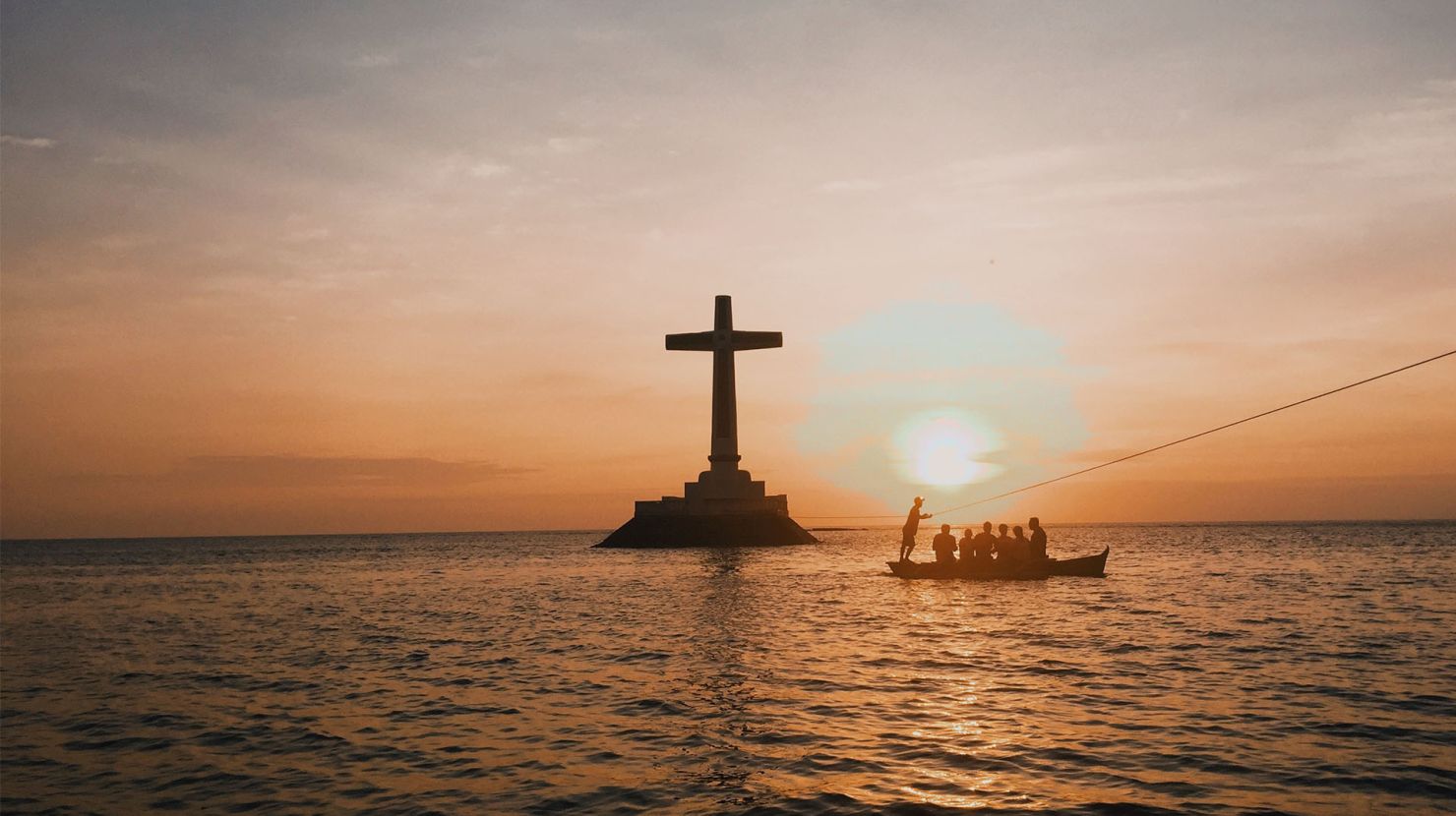 Cross in the sunset