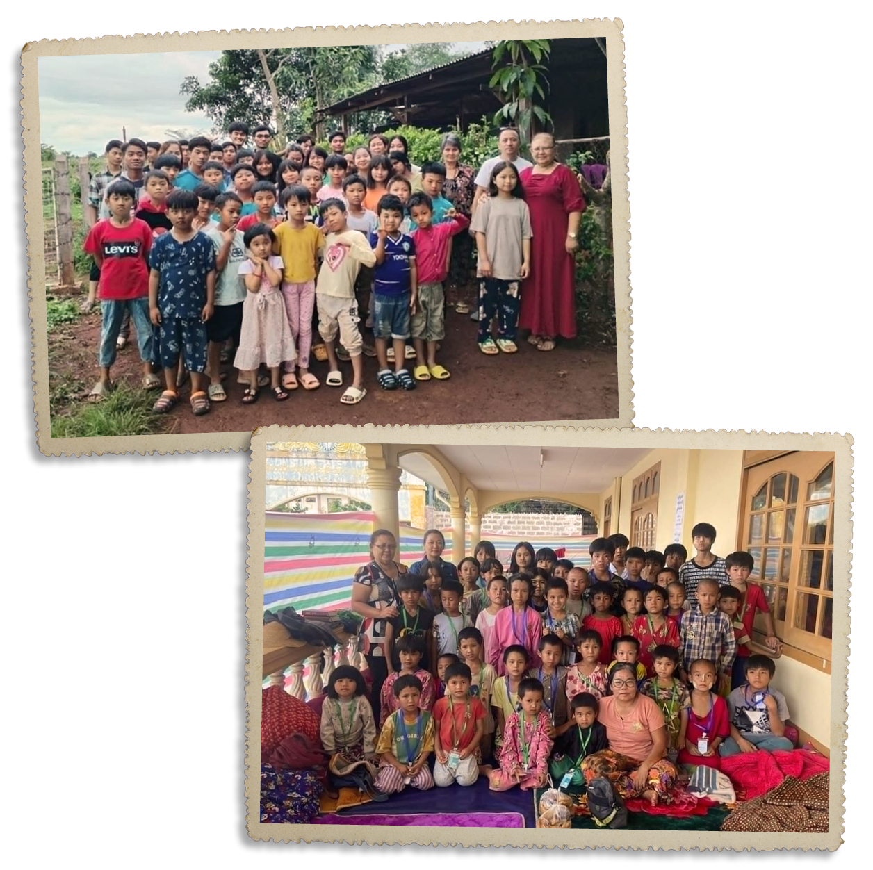 Orphans from two Myanmar orphanages